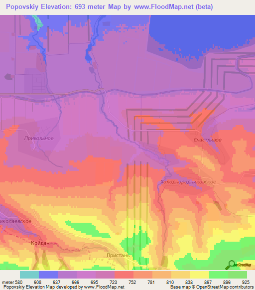 Popovskiy,Russia Elevation Map