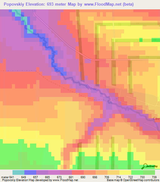 Popovskiy,Russia Elevation Map