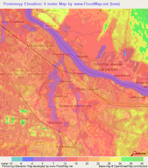 Pontonnyy,Russia Elevation Map