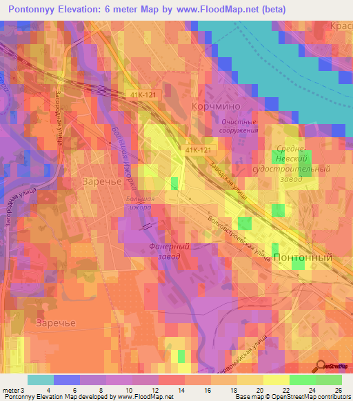 Pontonnyy,Russia Elevation Map