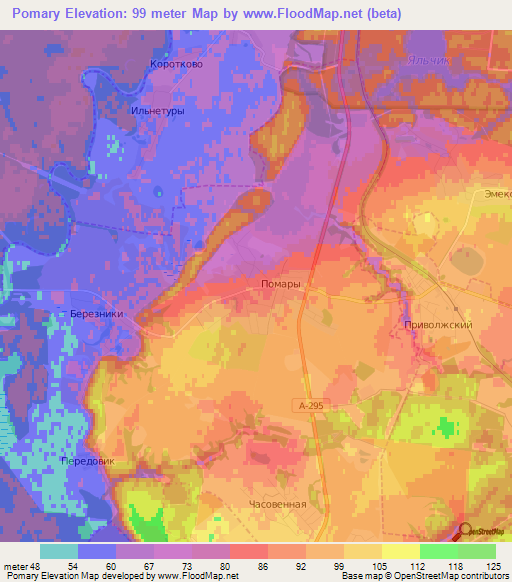 Pomary,Russia Elevation Map