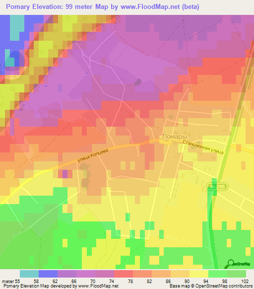 Pomary,Russia Elevation Map