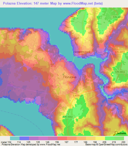 Polazna,Russia Elevation Map