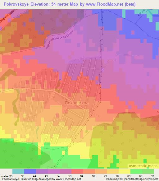 Pokrovskoye,Russia Elevation Map