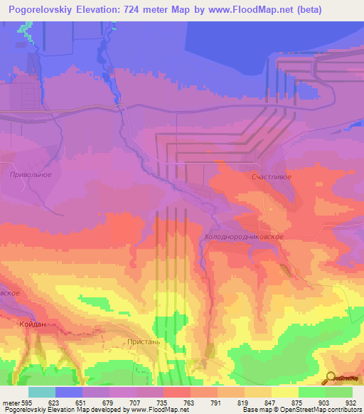 Pogorelovskiy,Russia Elevation Map