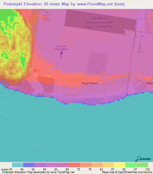 Podstepki,Russia Elevation Map