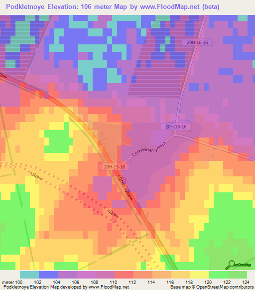 Podkletnoye,Russia Elevation Map