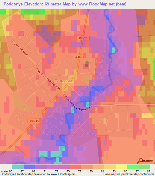 Poddor'ye,Russia Elevation Map