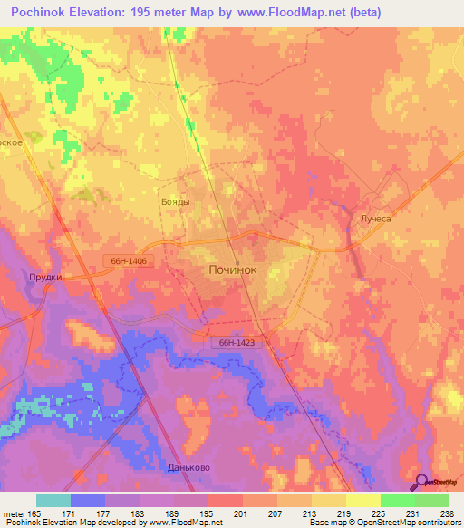 Pochinok,Russia Elevation Map