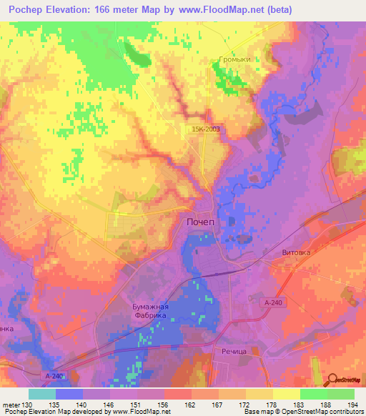 Pochep,Russia Elevation Map