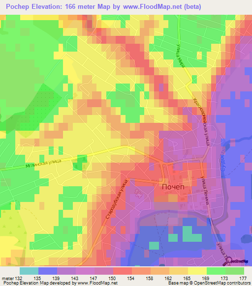 Pochep,Russia Elevation Map