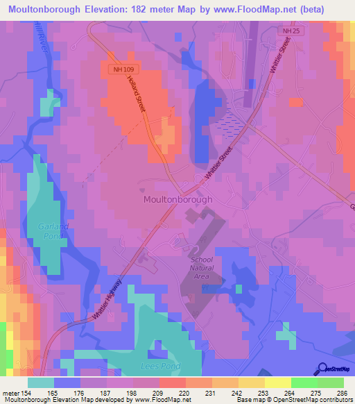 Moultonborough,US Elevation Map