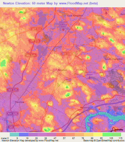 Elevation of Newton,US Elevation Map, Topography, Contour