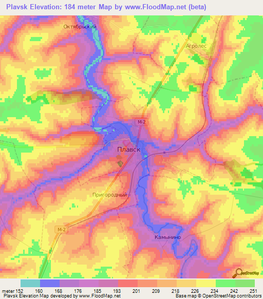 Plavsk,Russia Elevation Map