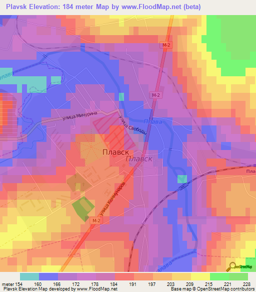 Plavsk,Russia Elevation Map