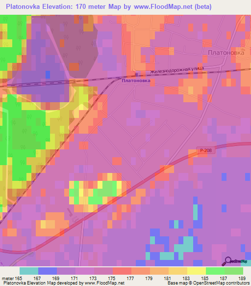 Platonovka,Russia Elevation Map