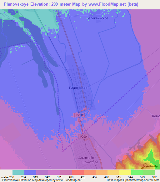 Planovskoye,Russia Elevation Map