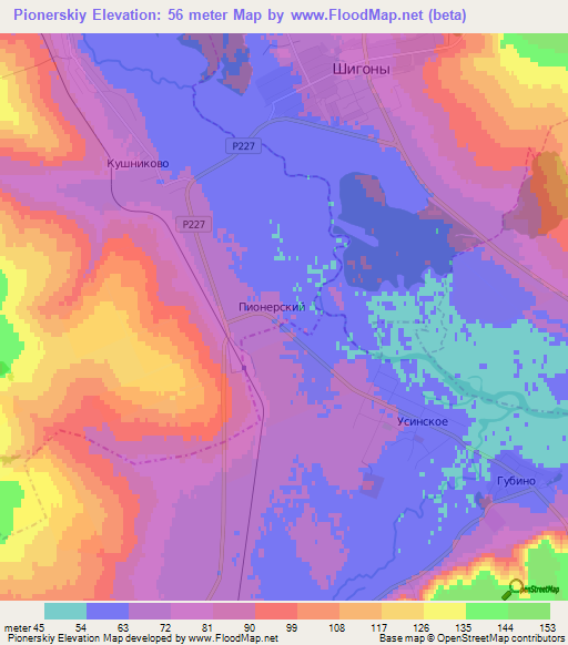 Pionerskiy,Russia Elevation Map