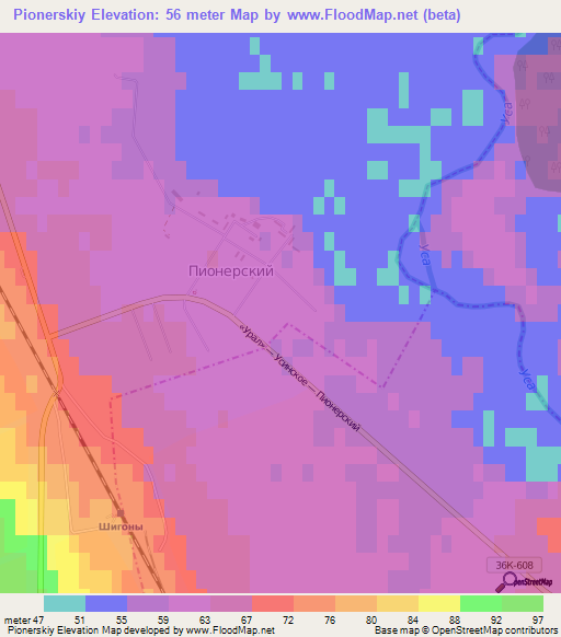 Pionerskiy,Russia Elevation Map