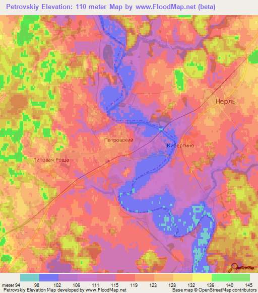 Petrovskiy,Russia Elevation Map