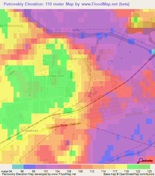 Petrovskiy,Russia Elevation Map