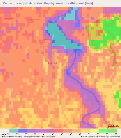 Petrov,Russia Elevation Map