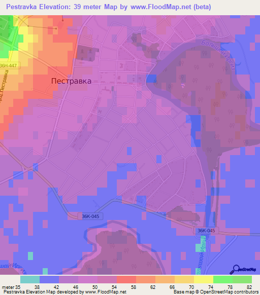 Pestravka,Russia Elevation Map