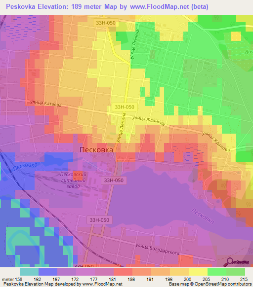 Peskovka,Russia Elevation Map