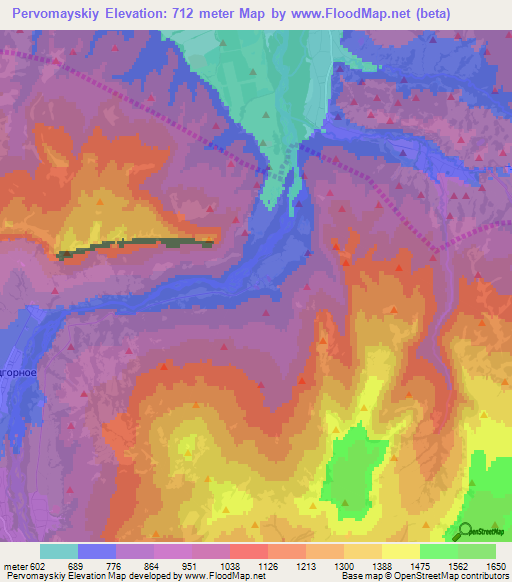 Pervomayskiy,Russia Elevation Map