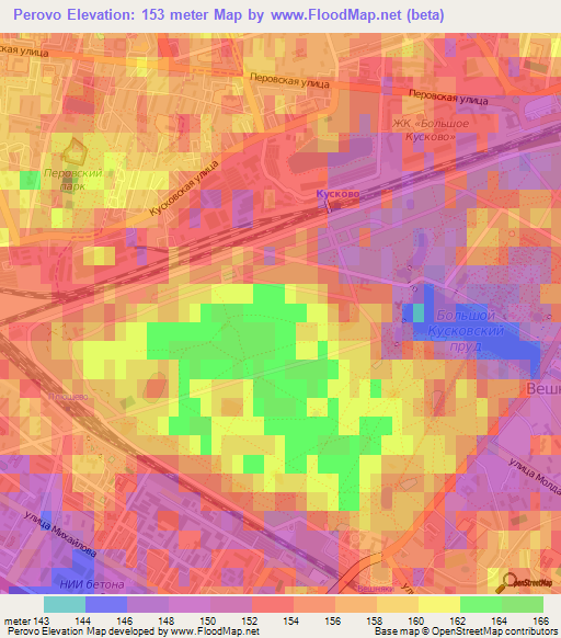 Perovo,Russia Elevation Map