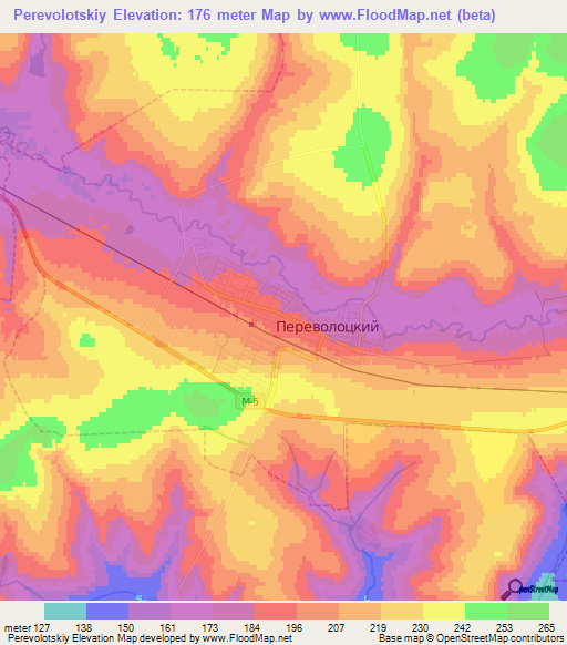 Perevolotskiy,Russia Elevation Map