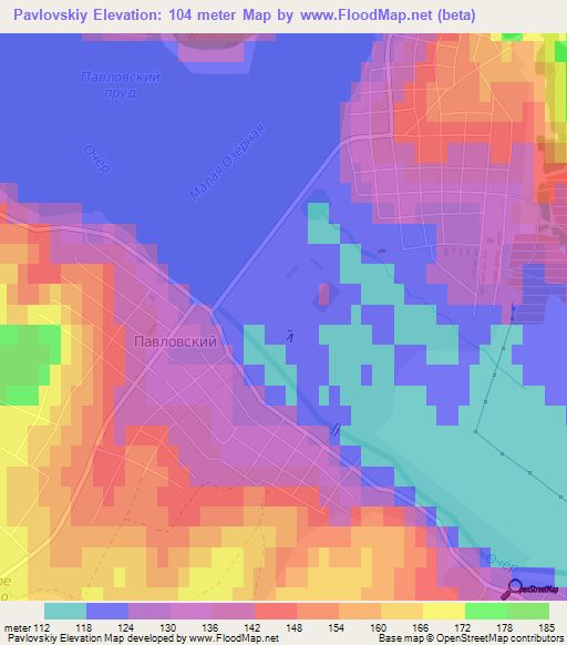 Pavlovskiy,Russia Elevation Map