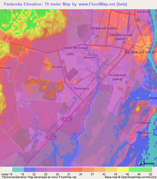 Pankovka,Russia Elevation Map