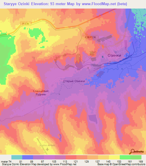 Staryye Ozinki,Russia Elevation Map