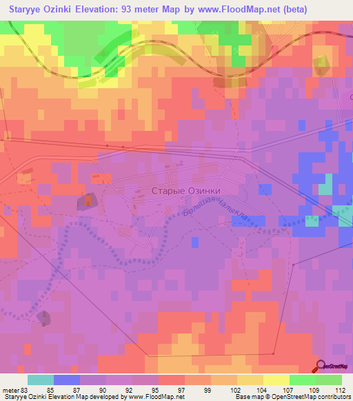 Staryye Ozinki,Russia Elevation Map