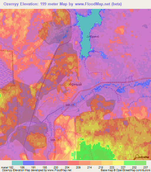 Ozernyy,Russia Elevation Map