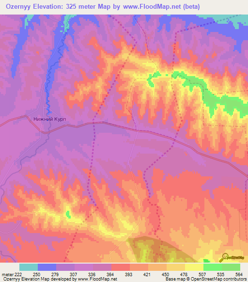 Ozernyy,Russia Elevation Map