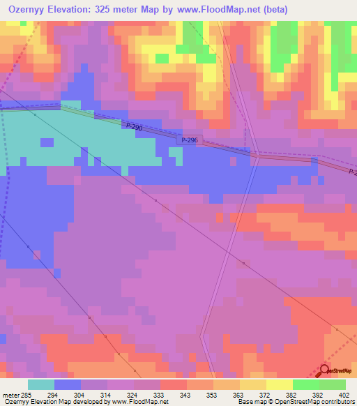 Ozernyy,Russia Elevation Map