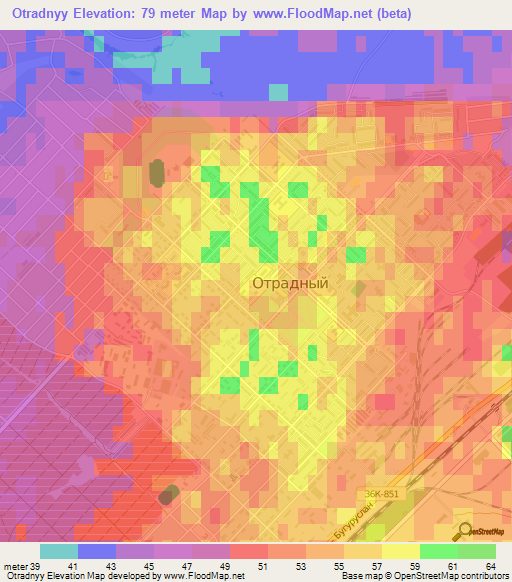 Otradnyy,Russia Elevation Map