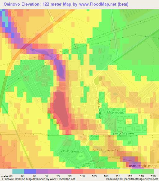 Osinovo,Russia Elevation Map