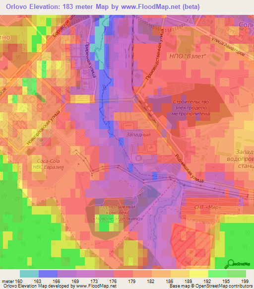 Orlovo,Russia Elevation Map