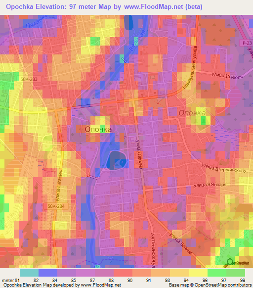 Opochka,Russia Elevation Map