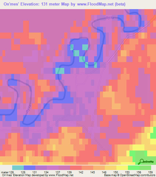 On'mes',Russia Elevation Map