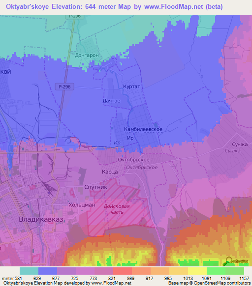 Oktyabr'skoye,Russia Elevation Map