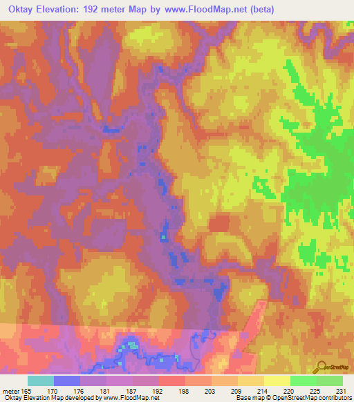 Oktay,Russia Elevation Map