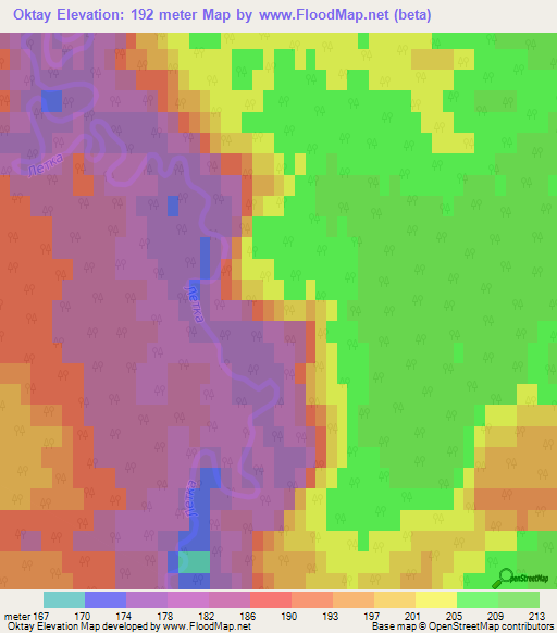 Oktay,Russia Elevation Map