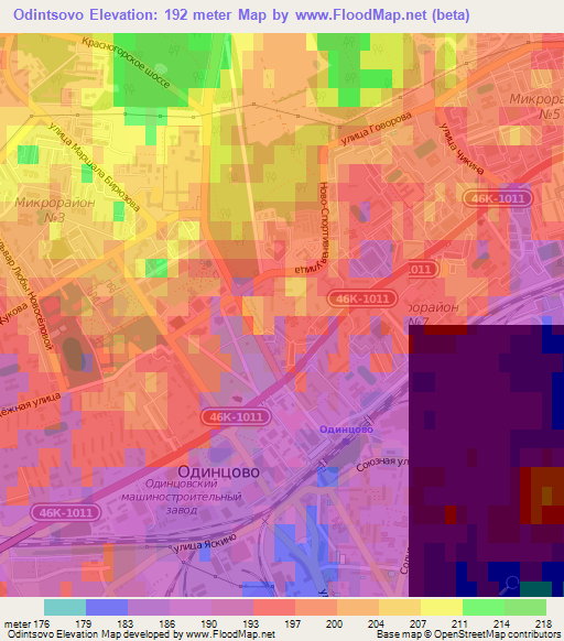 Odintsovo,Russia Elevation Map