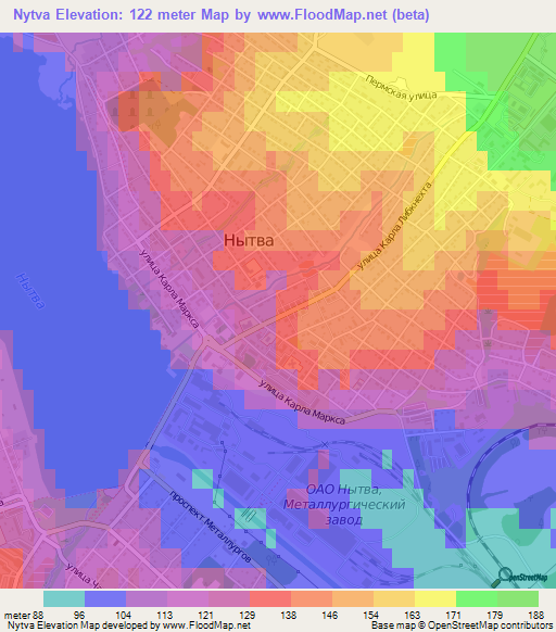 Nytva,Russia Elevation Map