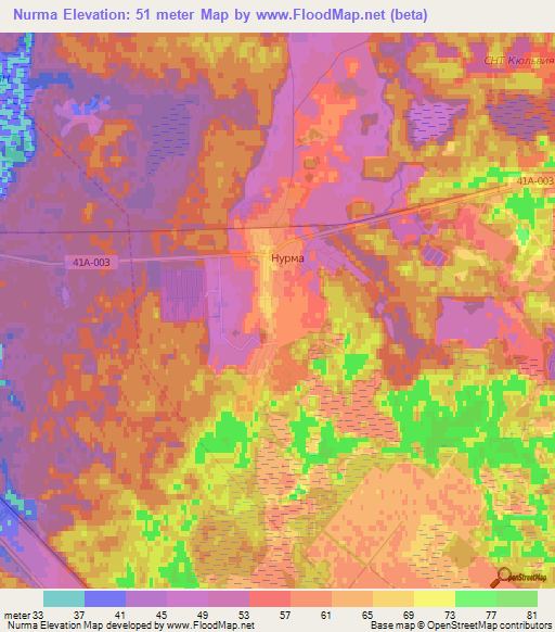 Nurma,Russia Elevation Map