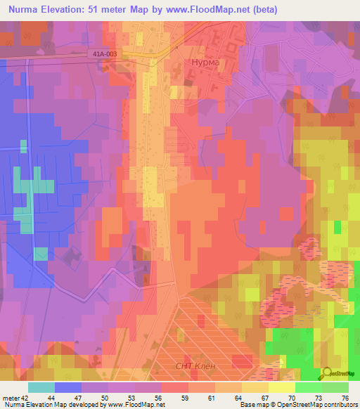 Nurma,Russia Elevation Map